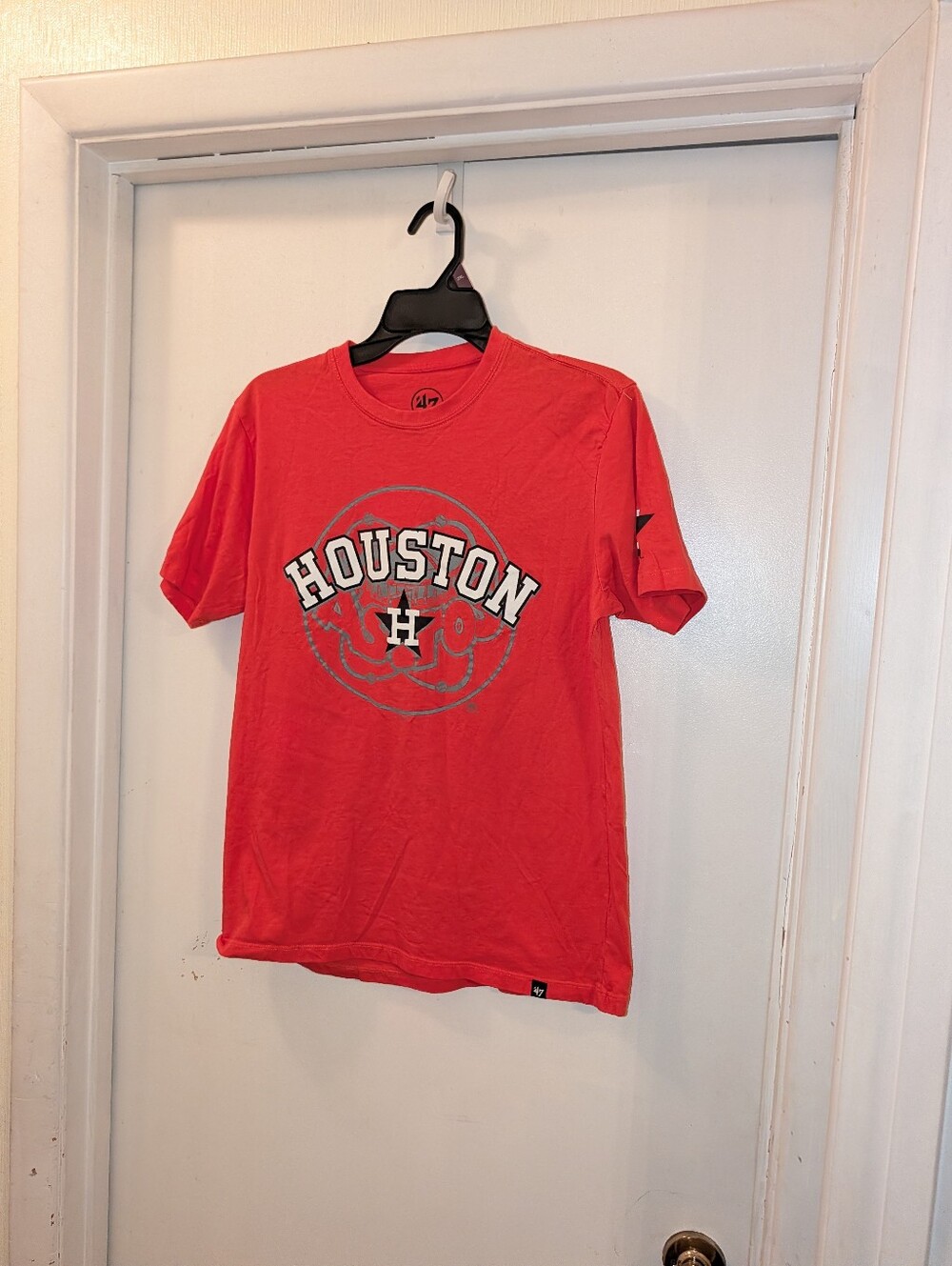 Houston Astros Astrodome Shirt Medium 47 Brand Orange Retro Stadium Logo Size Sm